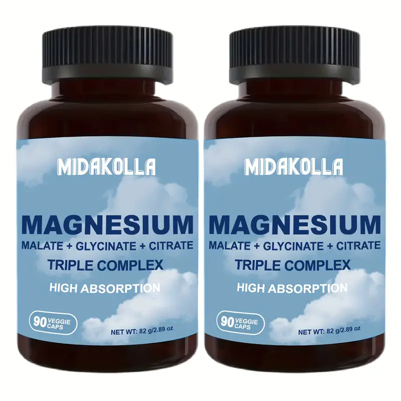 Triple Magnesium Complex|300mg of Magnesium Glycinate, 90 Capsules